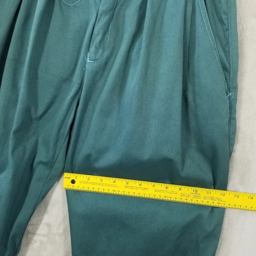 Vtg Jeans Women 28 x 30 Overdyed Pleated High Waisted‎ Tapered Baggy Y2K *Read